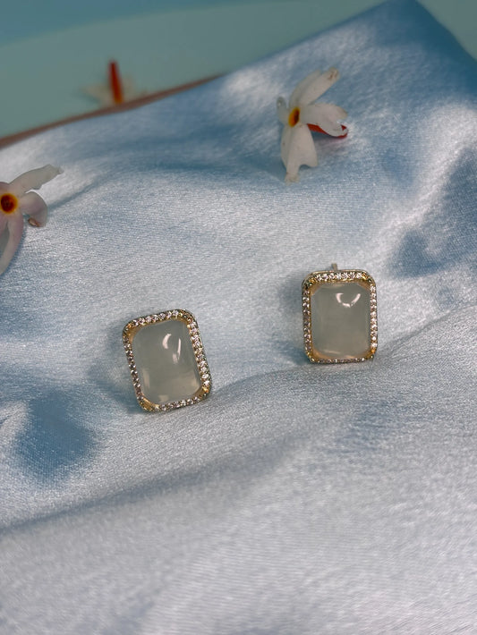 Modern Rectangular Stud Earrings (SKU: B4-ER-004)