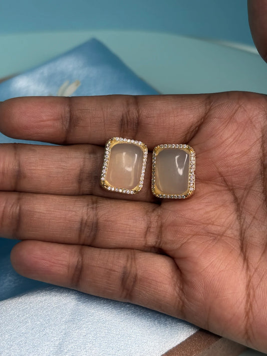 Modern Rectangular Stud Earrings (SKU: B4-ER-004)