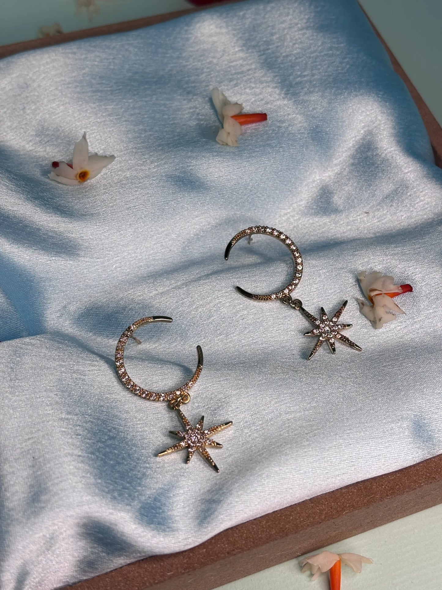 Star & Crescent Moon Drop Earrings (SKU: B4-ER-010)