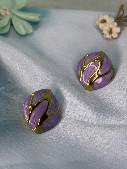 Enamel Stud Earrings (SKU: B4-ER-012)