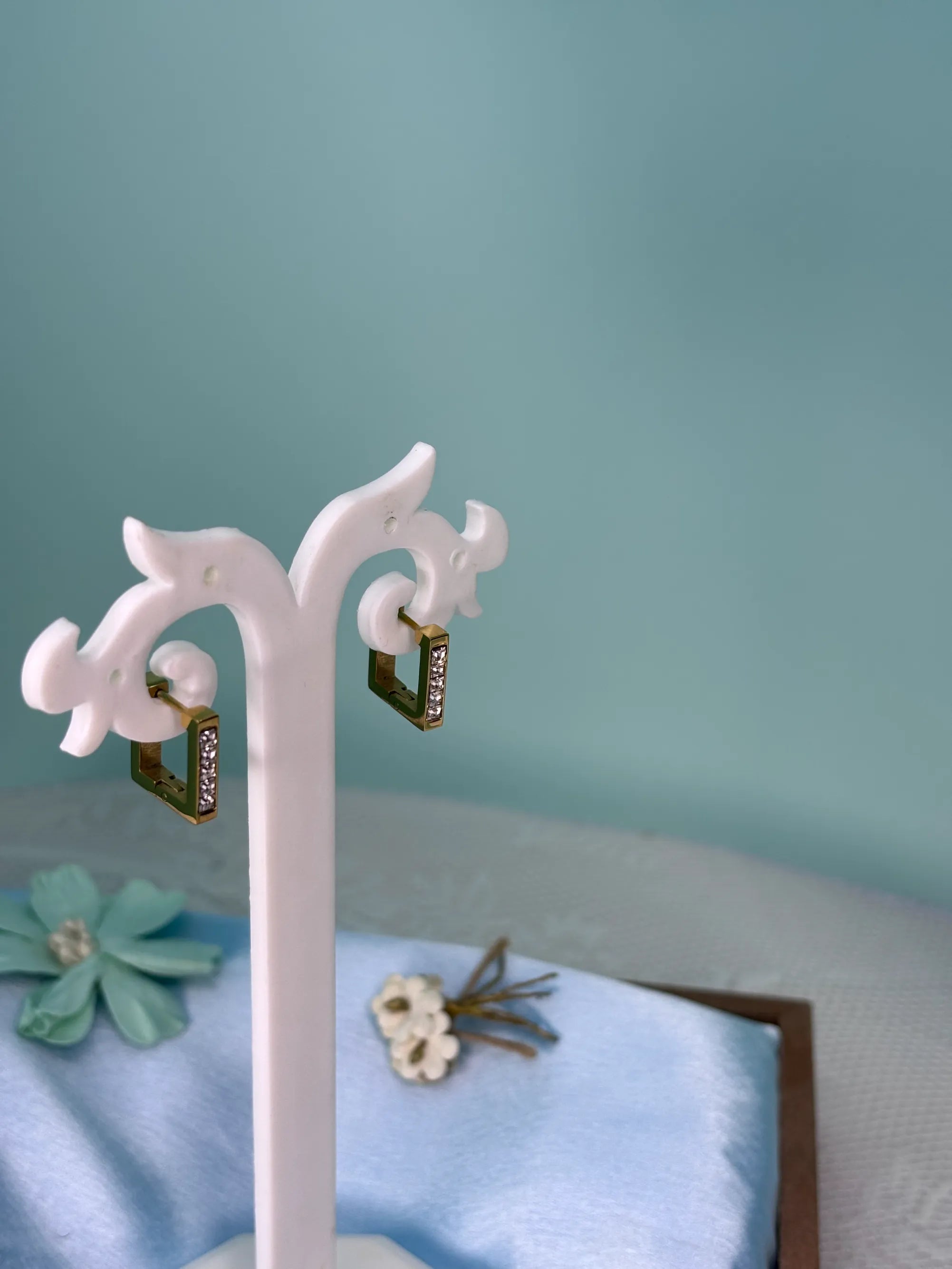 Minimalist CZ Huggie Earrings (SKU: B4-ER-018)