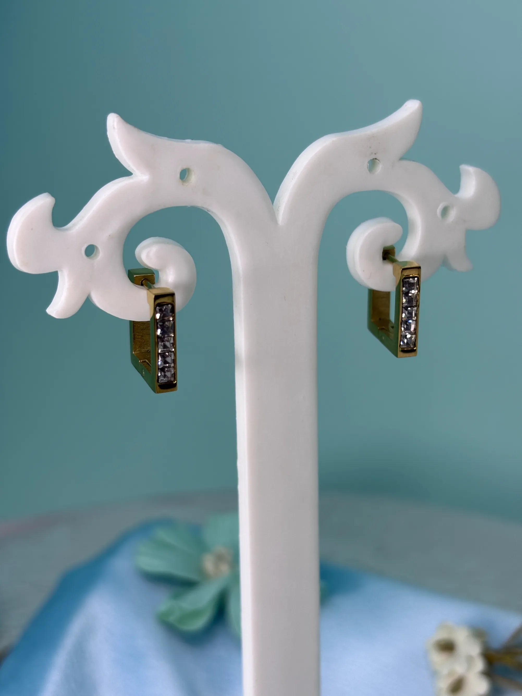 Minimalist CZ Huggie Earrings (SKU: B4-ER-018)