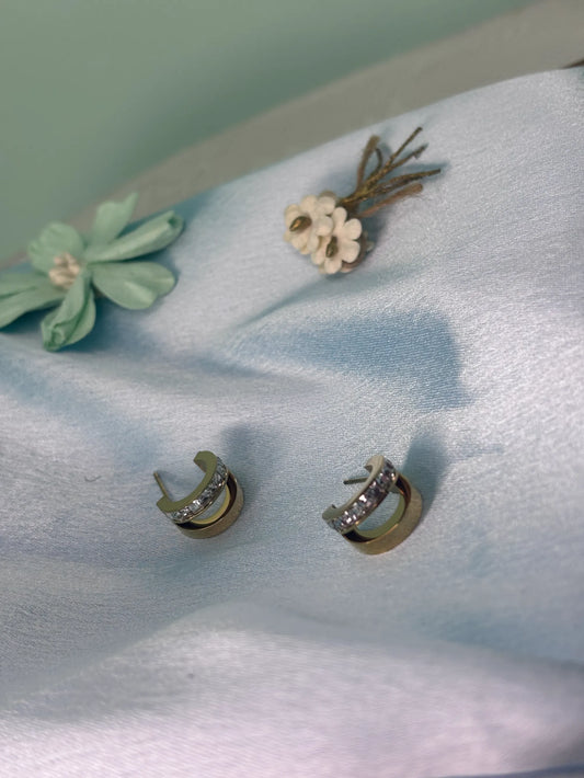 Modern CZ Huggie Earrings (SKU: B4-ER-019)