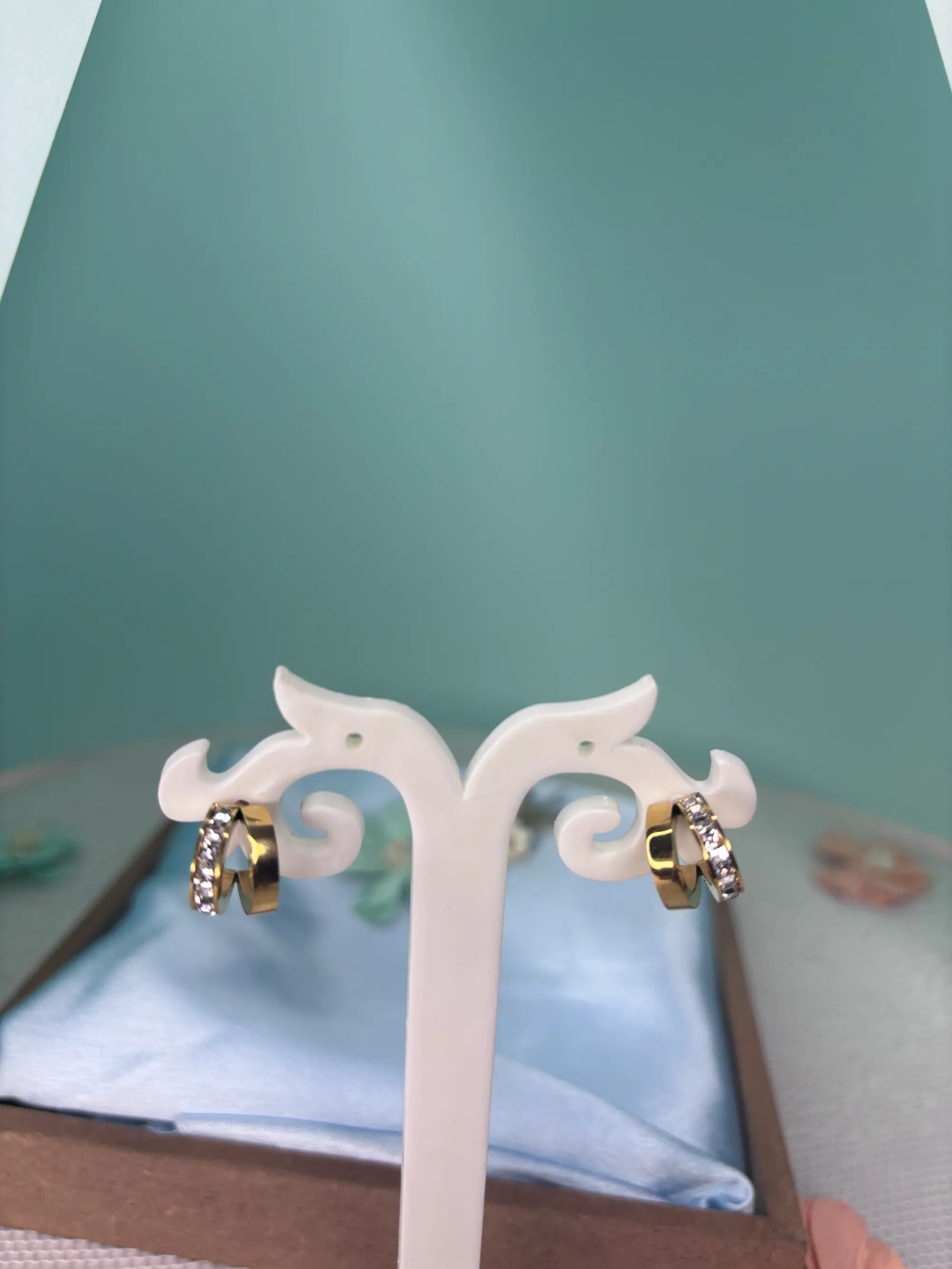 Modern CZ Huggie Earrings (SKU: B4-ER-019)