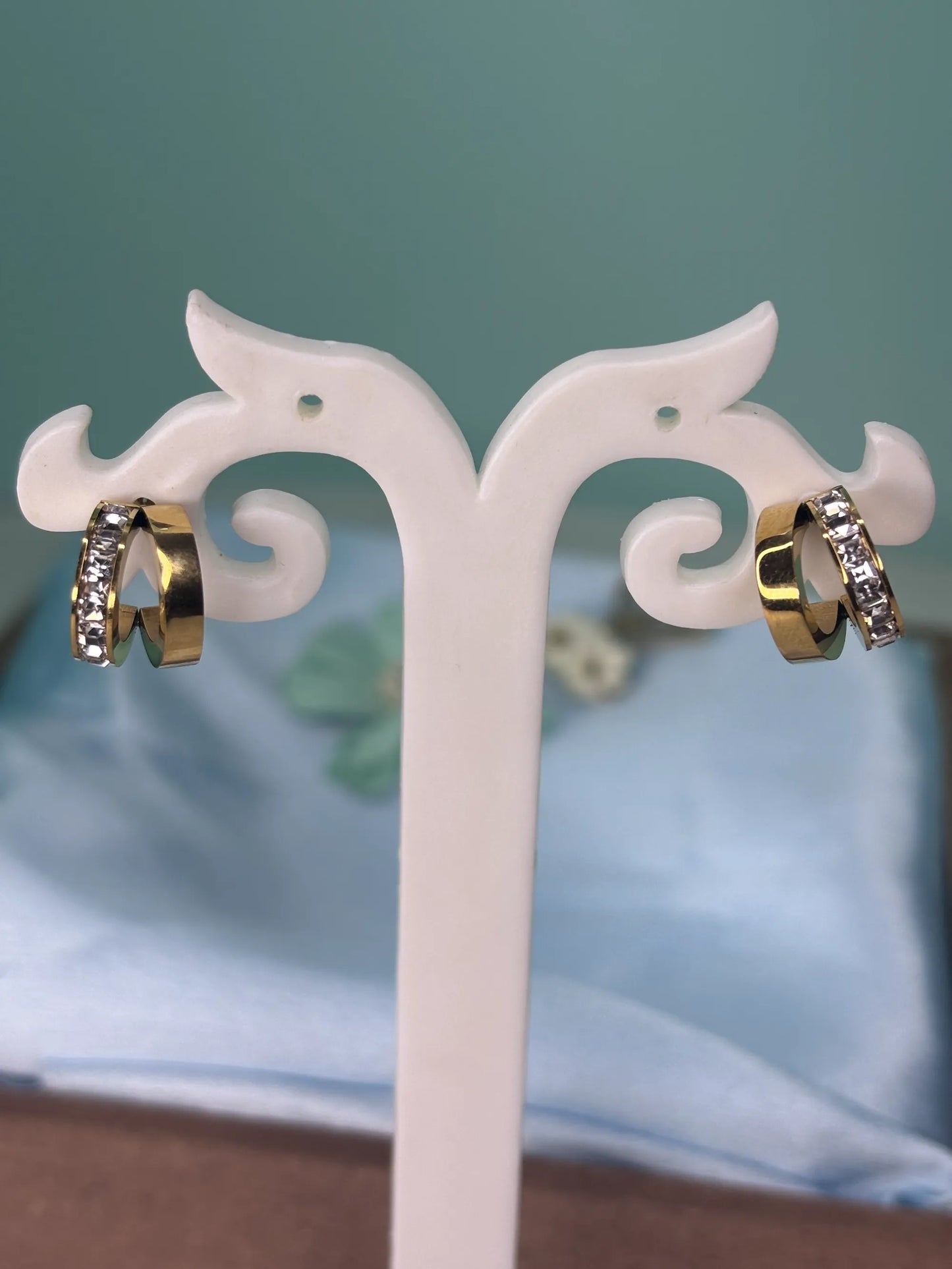 Modern CZ Huggie Earrings (SKU: B4-ER-019)