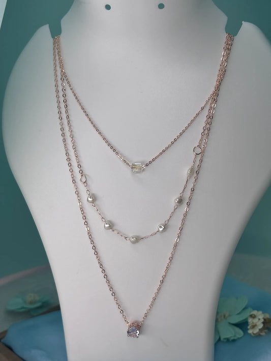 Layered Rose Gold Necklace (SKU: B4-MC-001)
