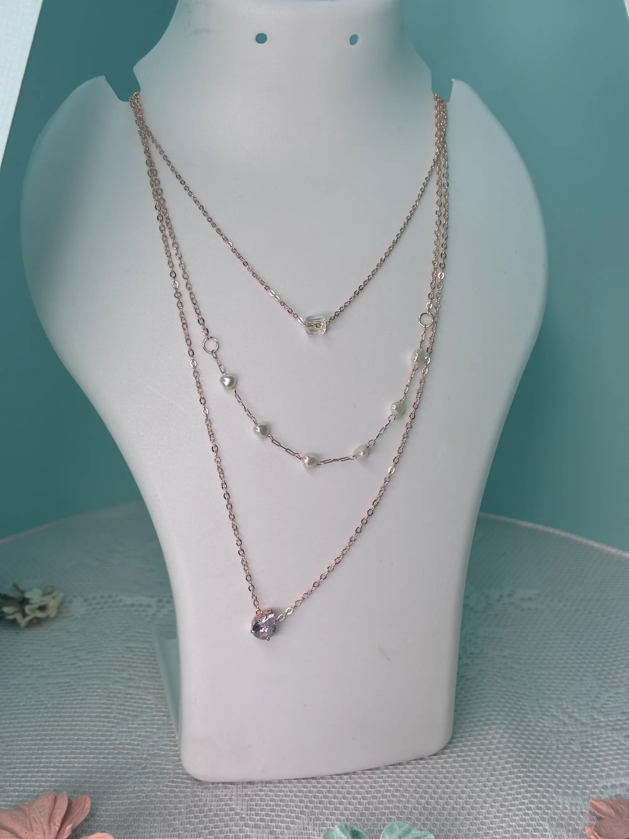 Layered Rose Gold Necklace (SKU: B4-MC-001)