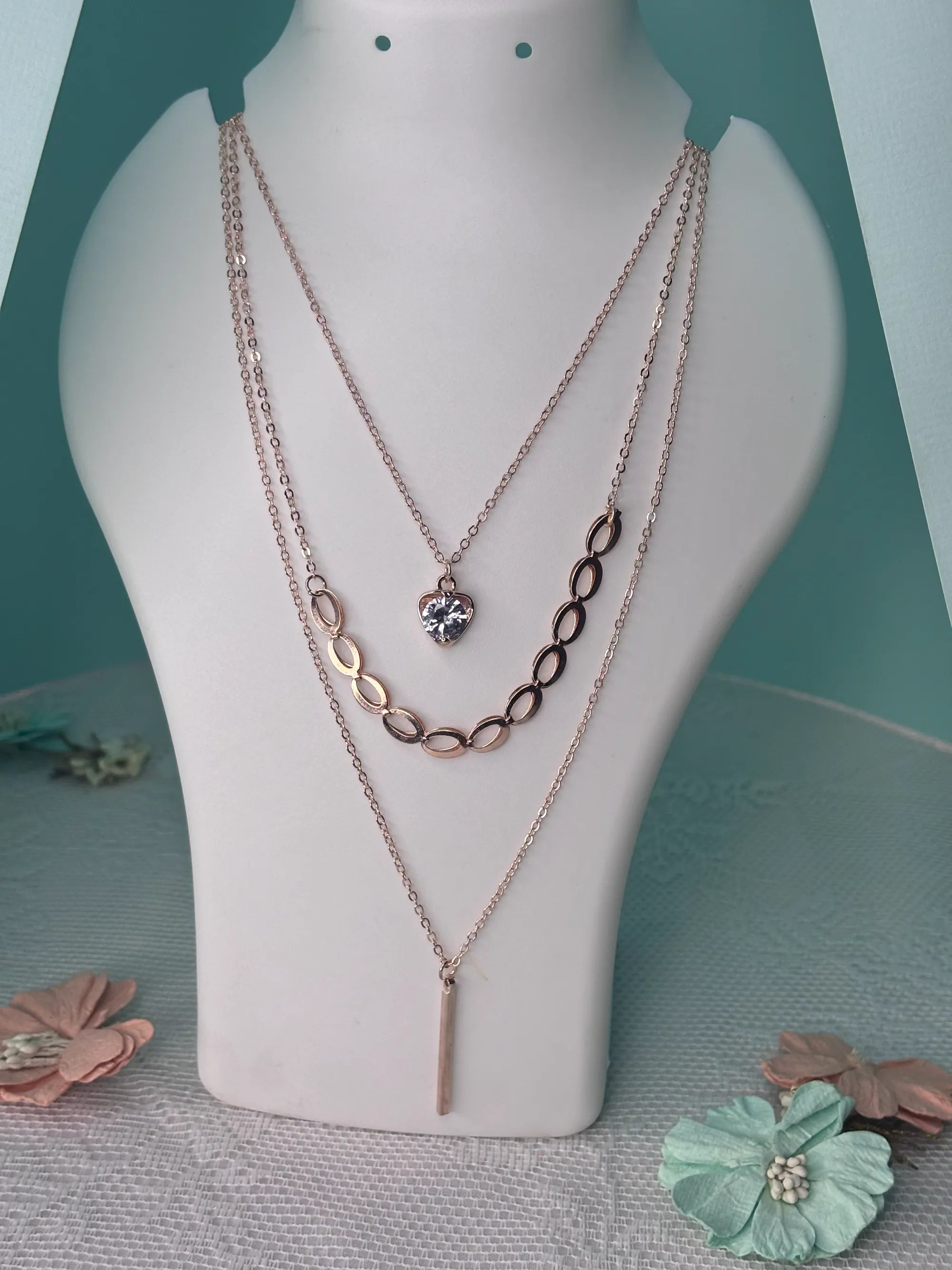 Layered Rose Gold Necklace (SKU: B4-MC-002)