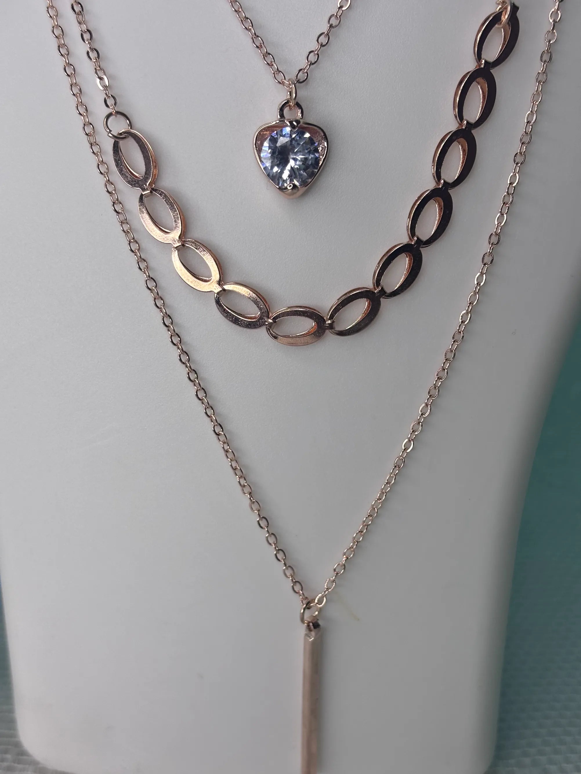 Layered Rose Gold Necklace (SKU: B4-MC-002)