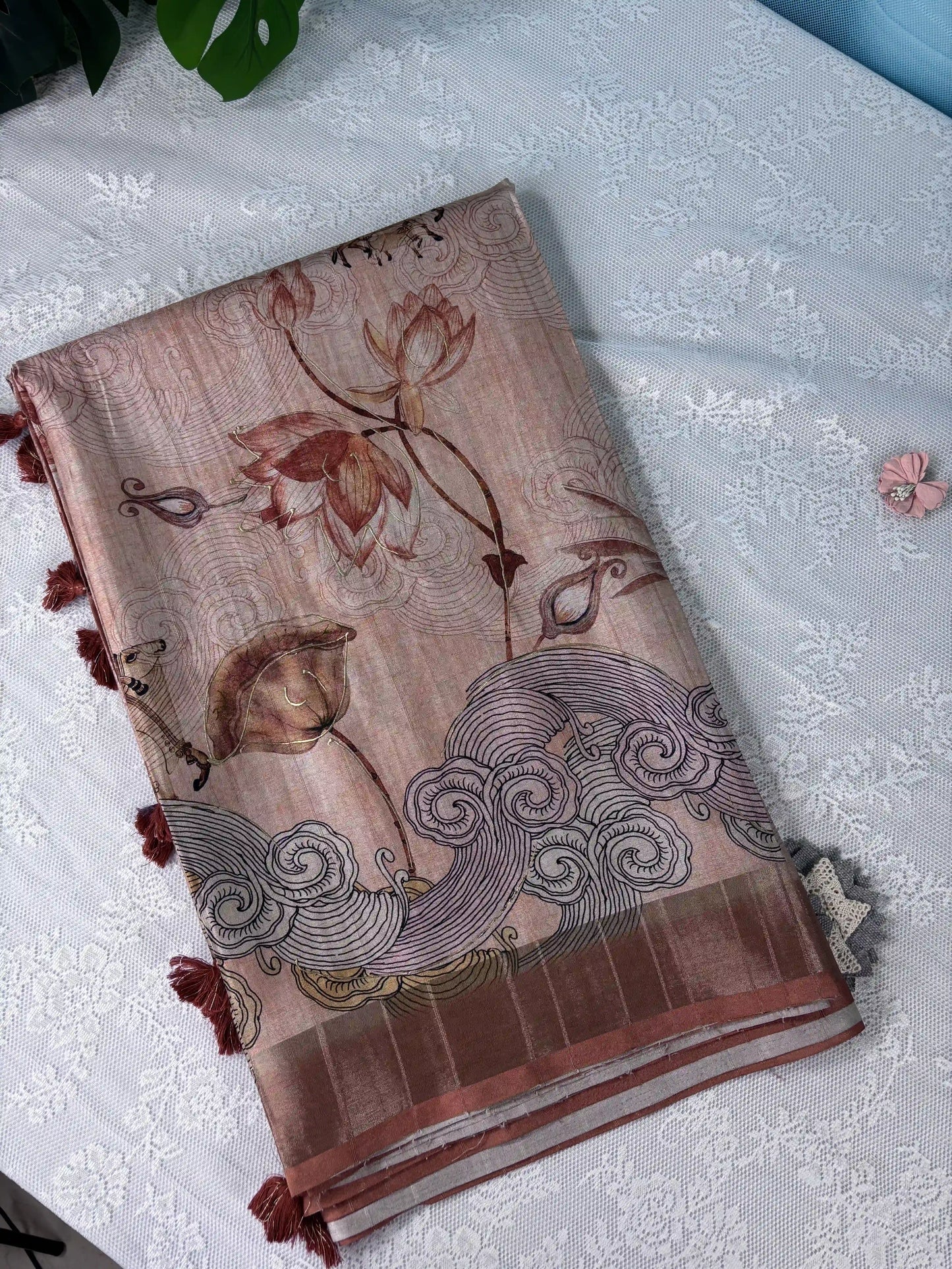 Manipuri Silk Saree with Pichwai Print (SKU: L2-002)