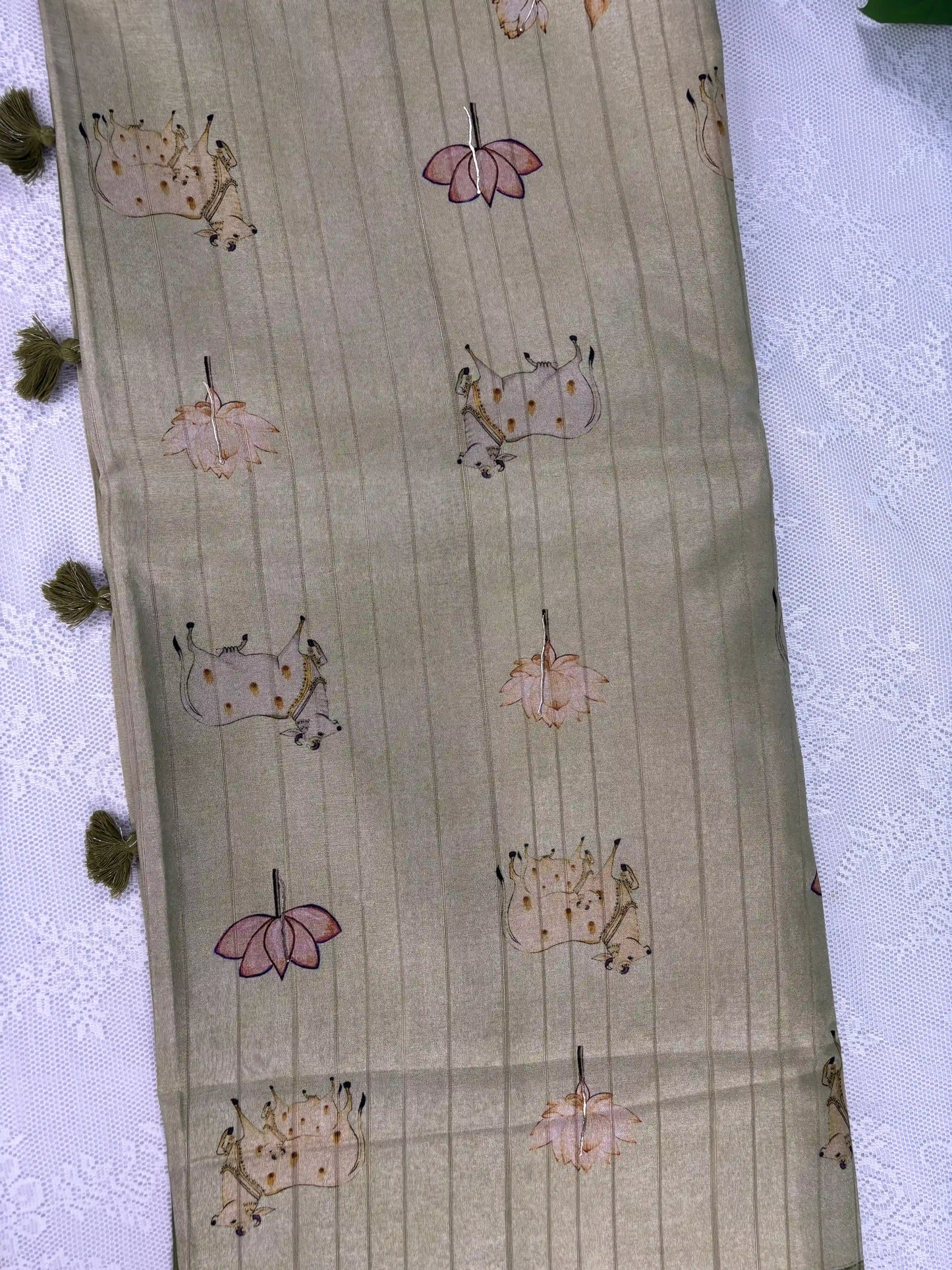 Manipuri Silk Saree with Pichwai Print (SKU: L2-004)