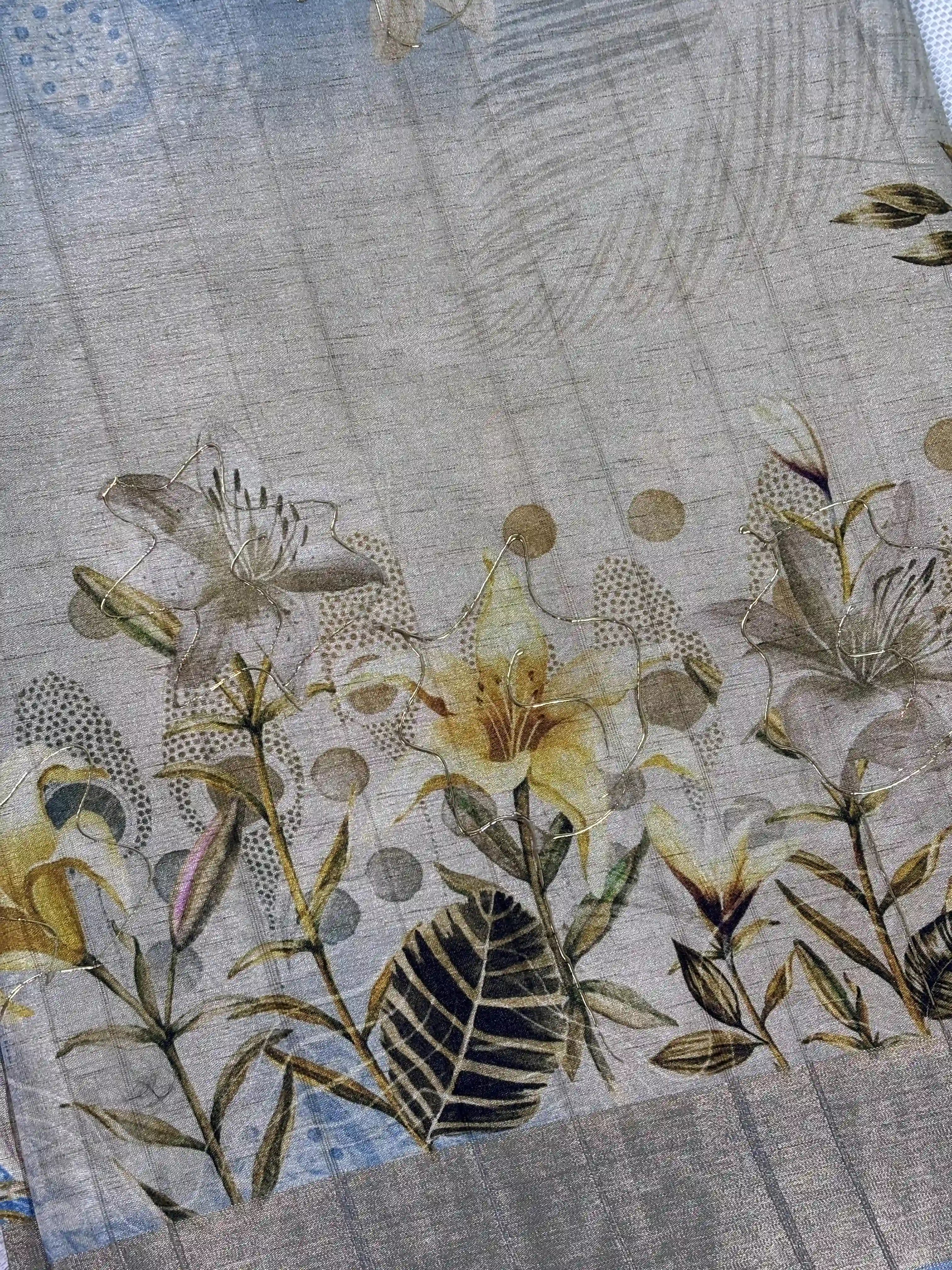 Floral Printed Manipuri Silk Saree (SKU: L2-006)