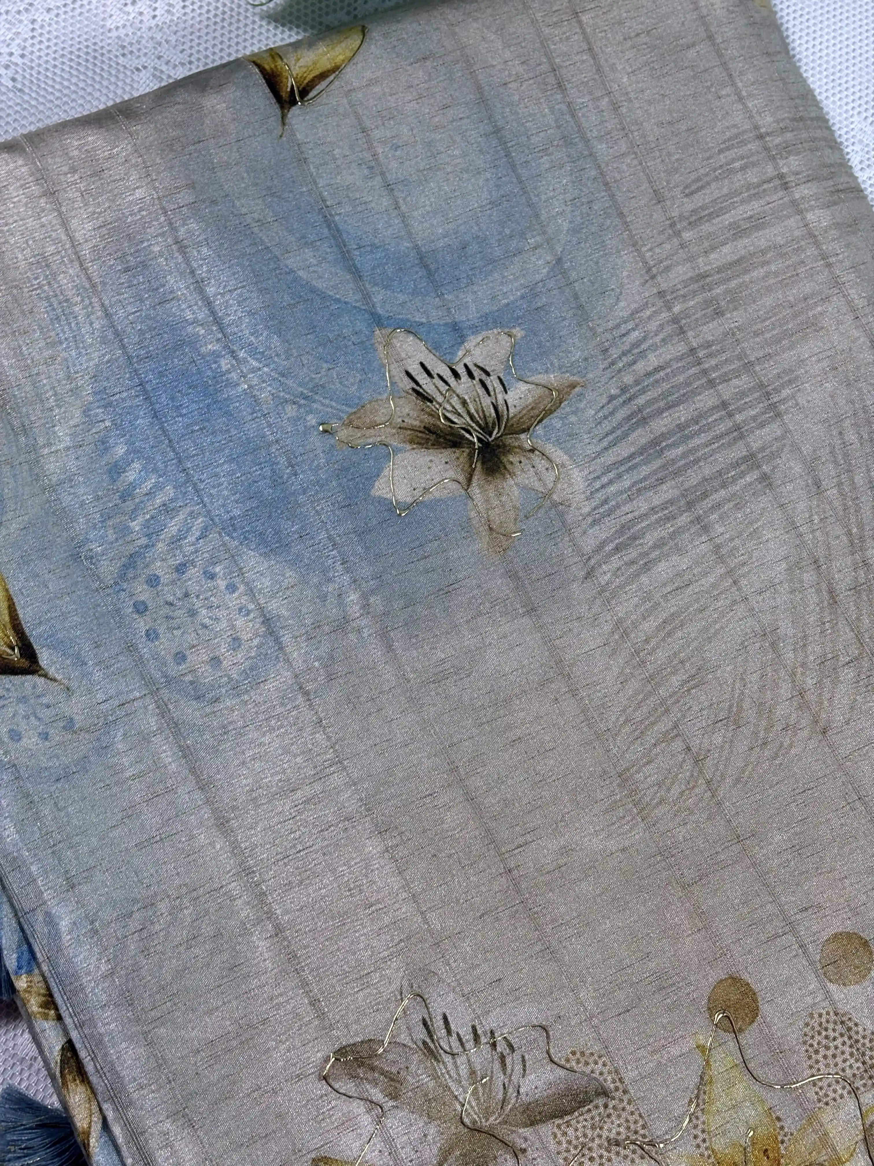 Floral Printed Manipuri Silk Saree (SKU: L2-006)