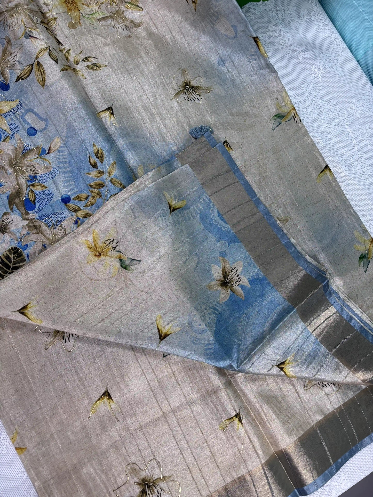 Floral Printed Manipuri Silk Saree (SKU: L2-006)