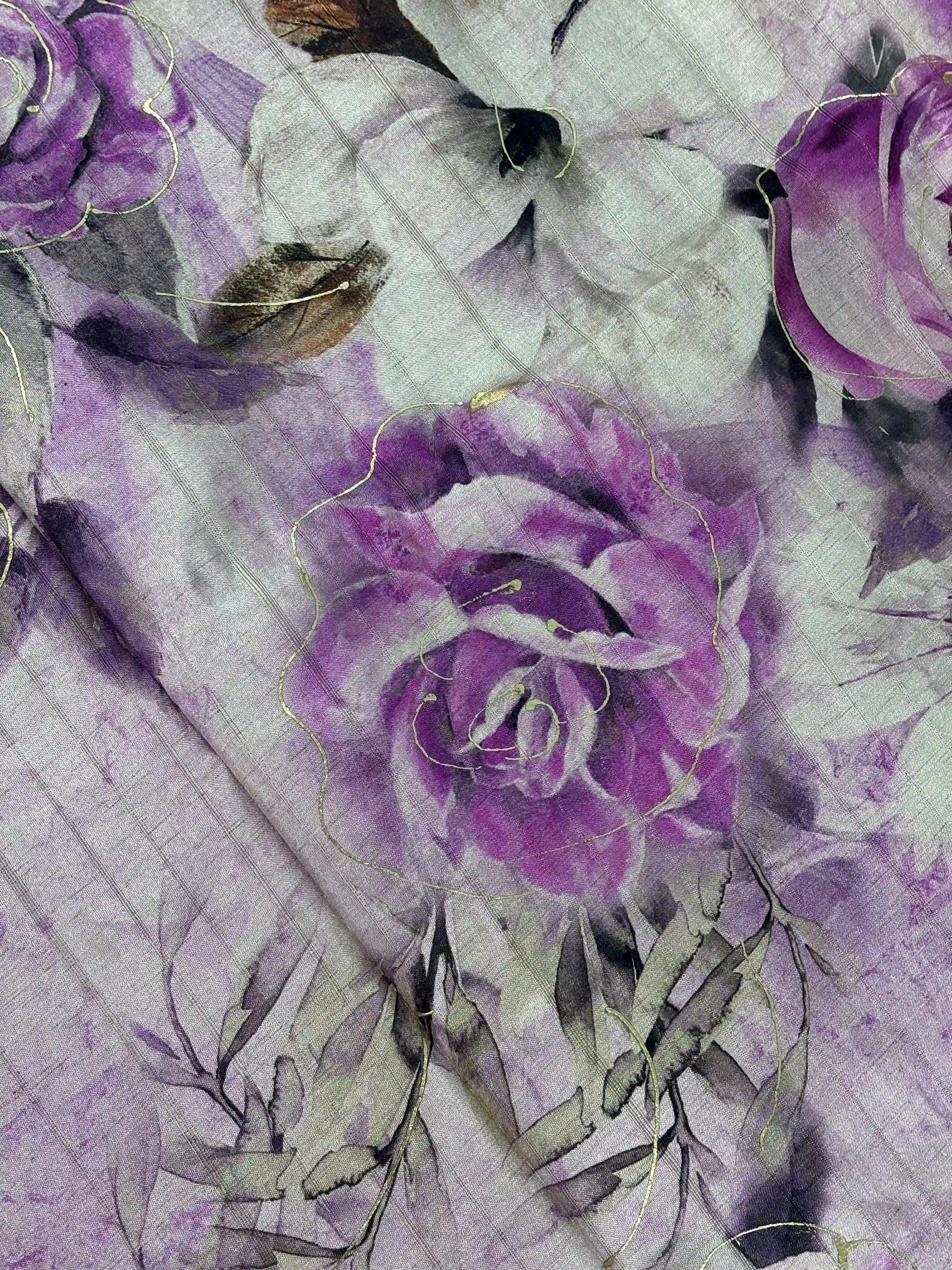 Floral Printed Manipuri Silk Saree (SKU: L2-008)