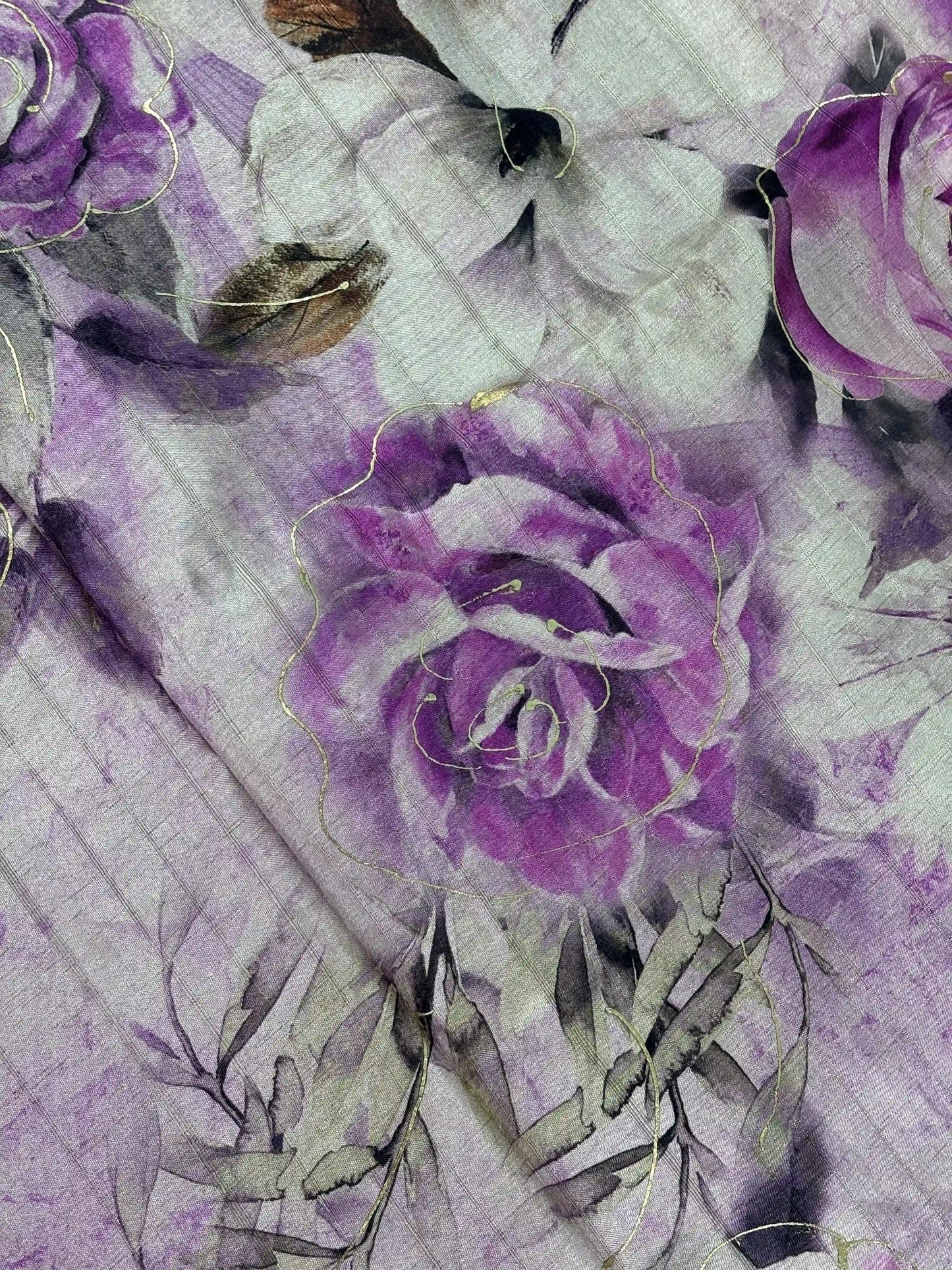 Floral Printed Manipuri Silk Saree (SKU: L2-008)