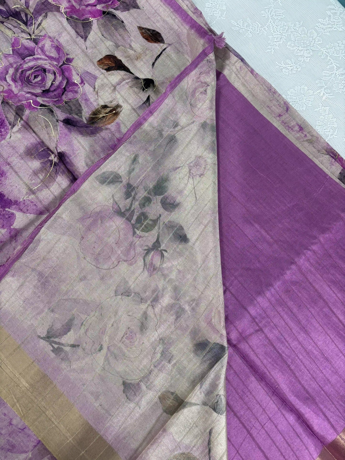 Floral Printed Manipuri Silk Saree (SKU: L2-008)