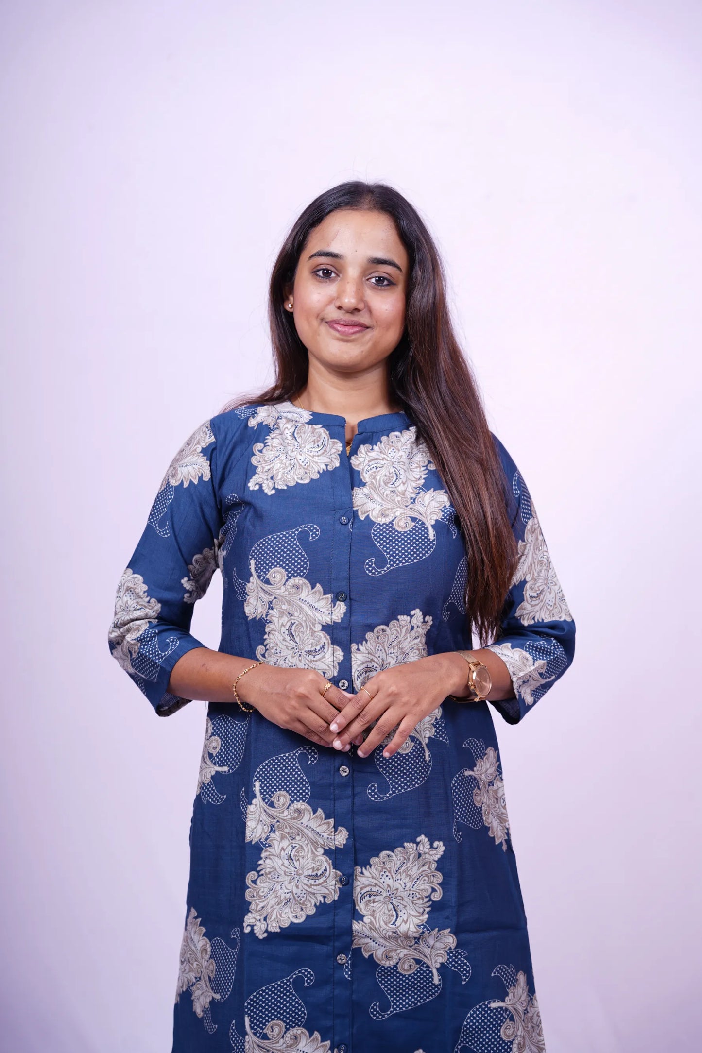 Indigo Paisley Dream Kurthi| 2-Piece Kurthi Combo| S2-001