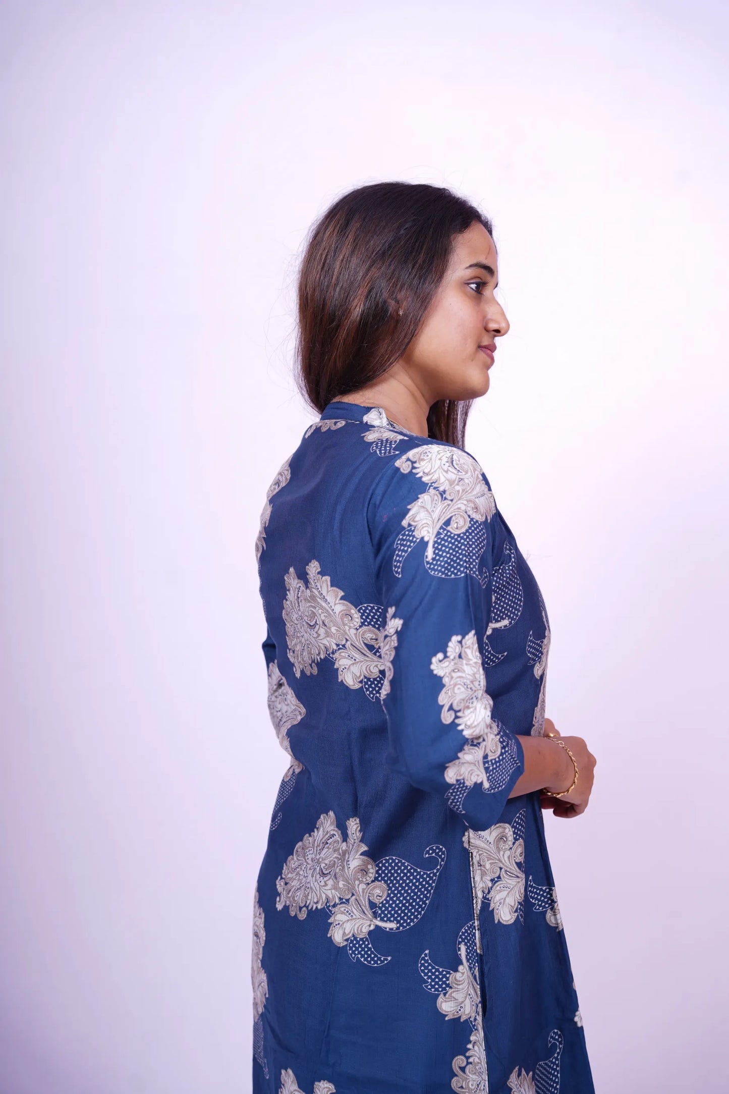 Indigo Paisley Dream Kurthi| 2-Piece Kurthi Combo| S2-001