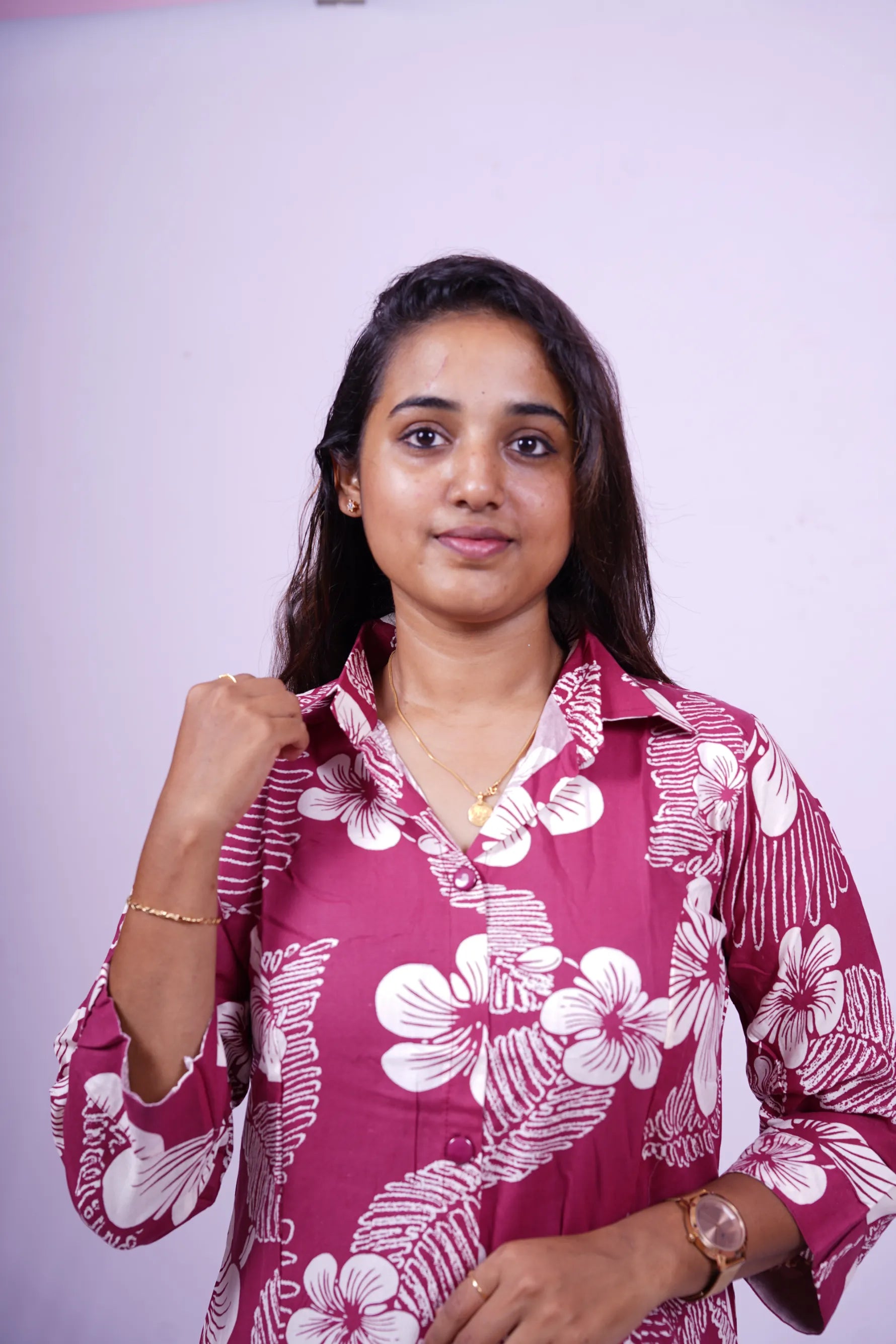 Red Floral Cotton 2 - Piece Kurthi Set | R2-003